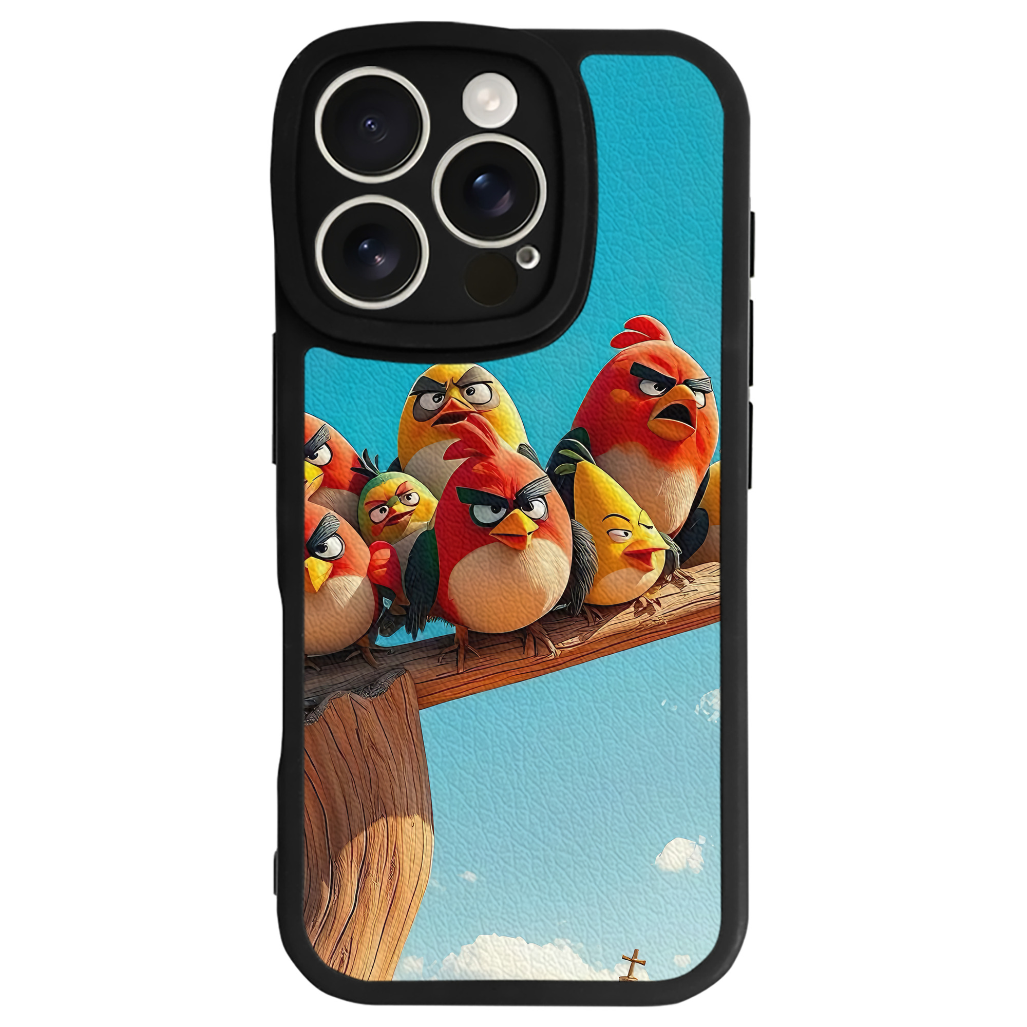 （画像用） Angry Birds アングリーバード 【iPhone 16シリーズ対応】シリコンスマホケース（レザー調） 材質：シリコン